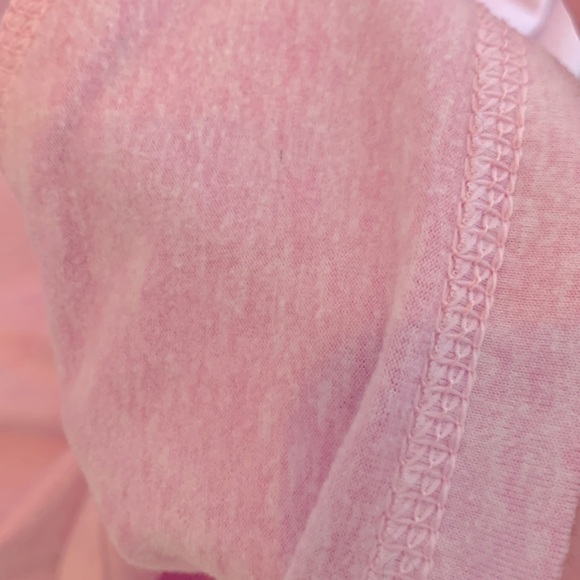Fleece top heathered pink sweatshirt - yoga details. Small. - Picture 3 of 5